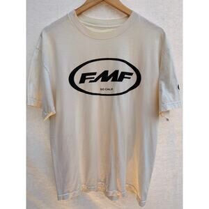FMF White T-Shirts So Cal Graphic T-Shirt Men’s Large Cream 100% Cotton